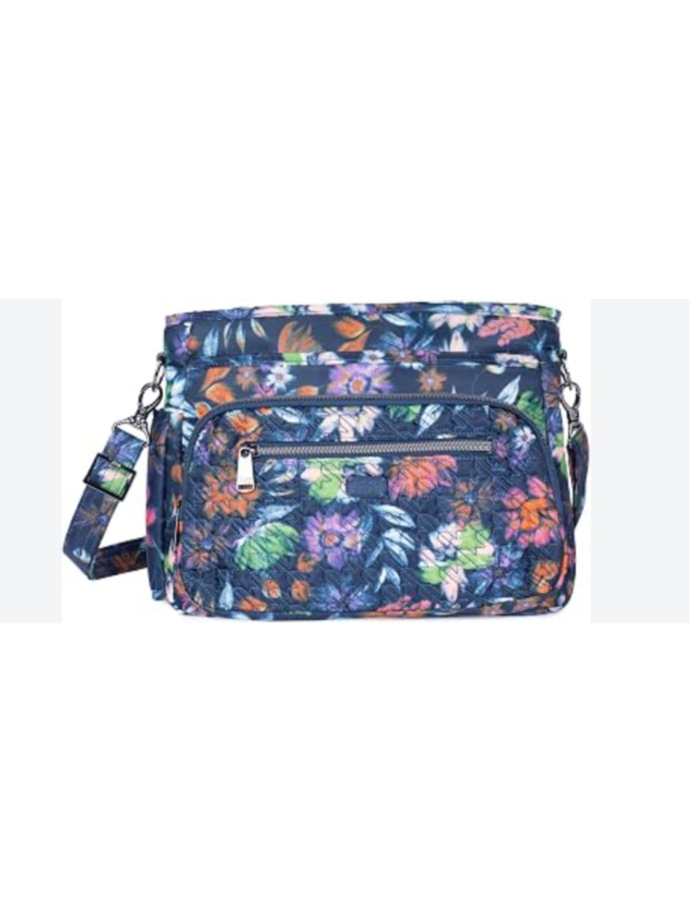 Lug Shimmy SE Crossbody Bag Shoulder Purse Handbag Blue Floral Tropical